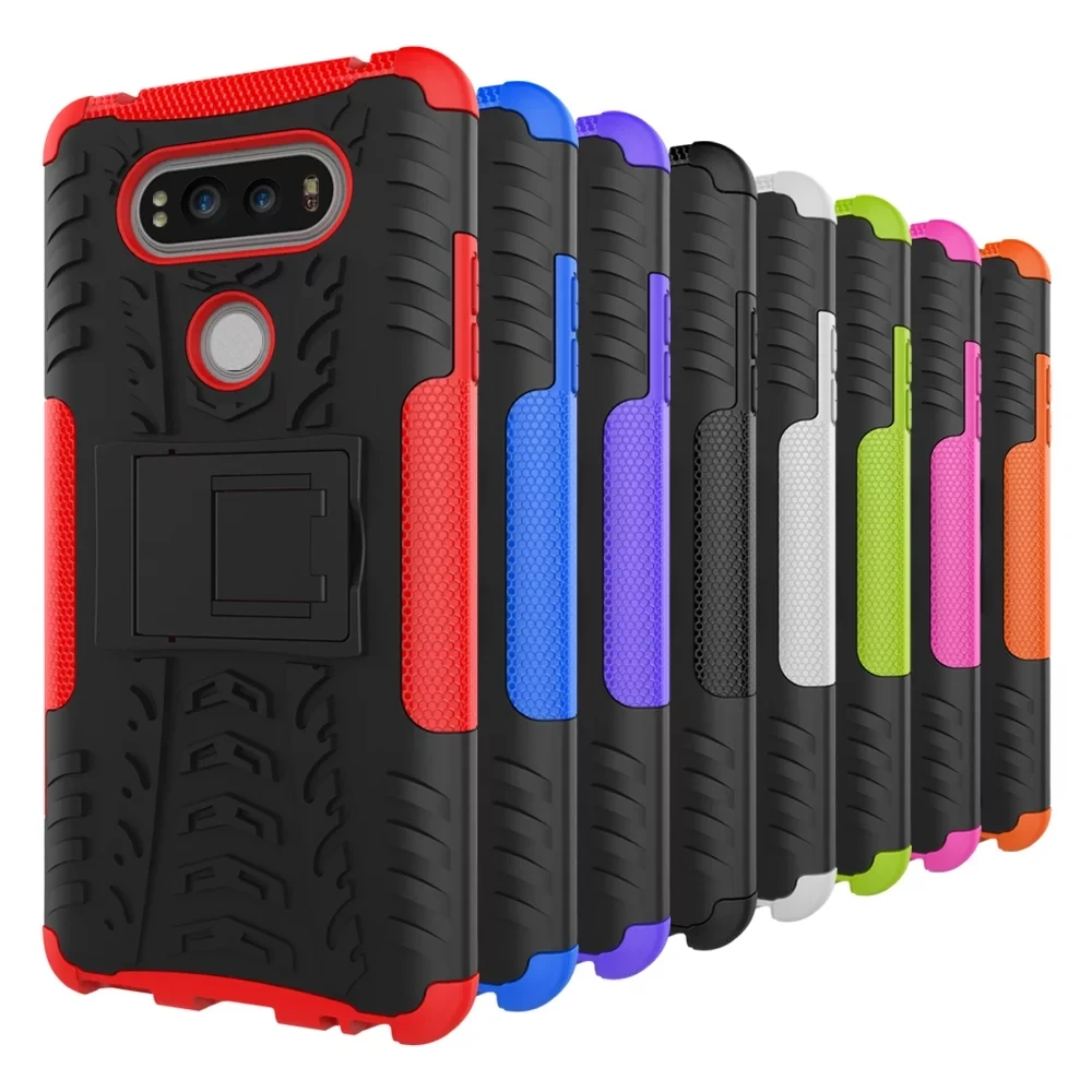 For LG V20 Case F800 H990ds F800L Phone Cover TPU+PC Plastic Dual Hybrid Armor Cases with Stand Capa Soft Defender Hard Shell | Мобильные