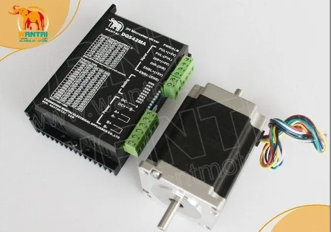 Биполярный ЧПУ! Wantai Nema23 шаговый двигатель двойной вал 57BYGH603B 287oz in + Драйвер DQ542MA