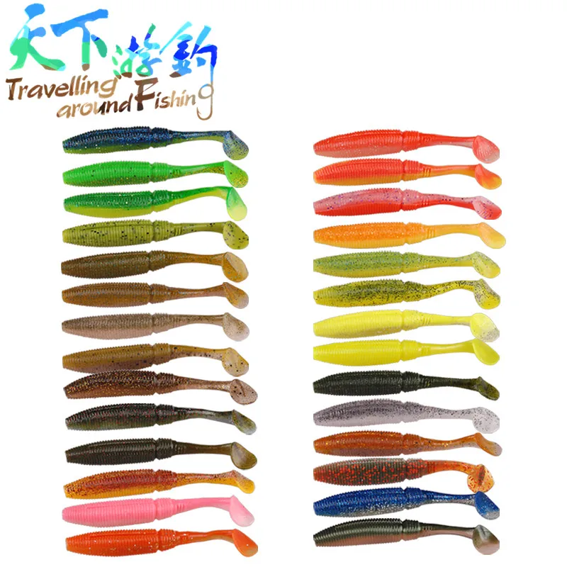 

5Pcs Fishing Lures 9.5cm 8.5g Swimbaits Leurre Souple Shad Silicone Soft Baits Wobbler Carpa Isca De Pesca Artificial Soft Lure