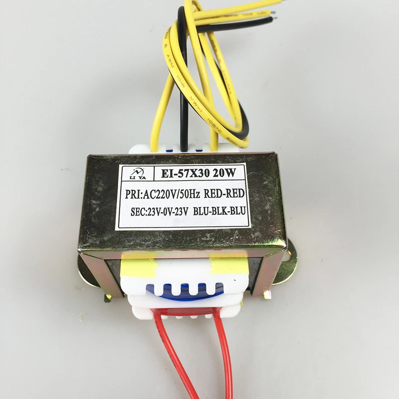 EI57 20W 50/60Hz ei силовой трансформатор 20VA Вход AC110V/220V380V Выход двойной 6 В/9 В/12 V/15 V/18 V/24 V/28 V/36 V