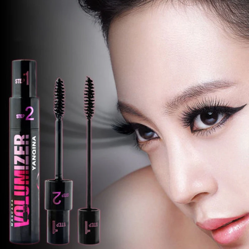 2 в 1 шелковое волокно тушь для ресниц водостойкая Rimel 4D наращивания черная