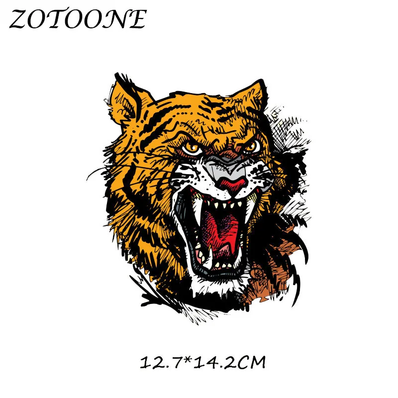 Нашивки ZOTOONE для одежды нашивка с тигром термотрансферный аксессуар сделай сам