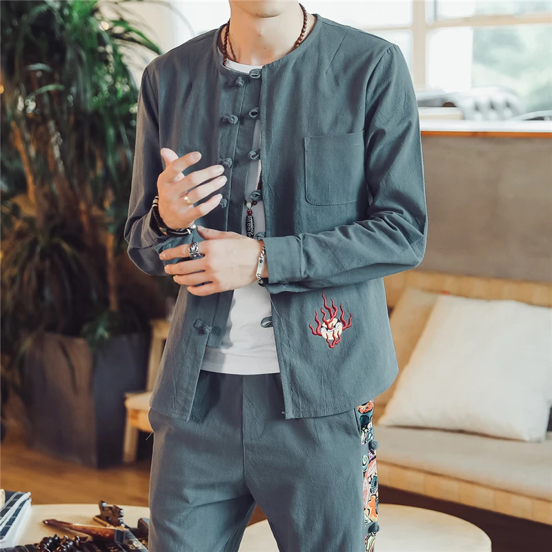 

men shirt long sleeve Cotton Linen shirt men Asia size S - 5XL mens shirts Slim design