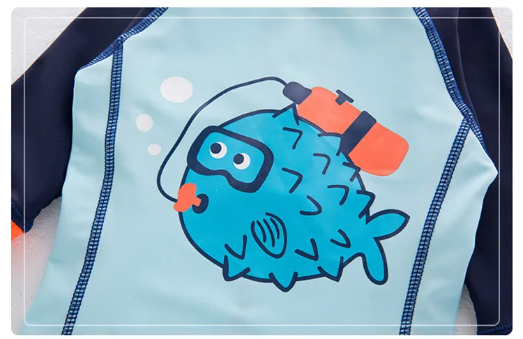 Summer Baby Boy Swimwear+Hat 2pcs Set Fishes Sea World Swimming Suit Infant Toddler Kids Children SPA Beach Bathing Retail |
