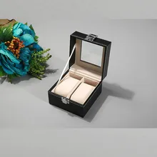Hot Selling 2 Grids Leather Watch Box Fashion style for convenient travel storage Jewelry Watch Collector Cases Organizer Box