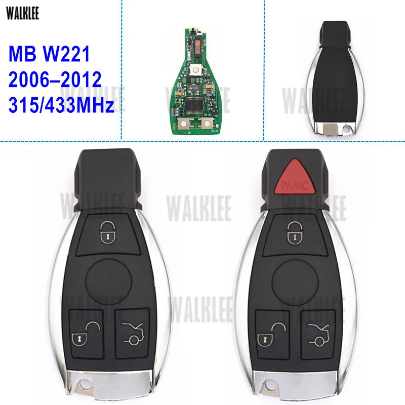 WALKLEE умный дистанционный ключ для Mercedes Benz W221 S320 S280 S250 S300 S350 S400 S450 S500 S600 S420 DI 4matic S63 S65