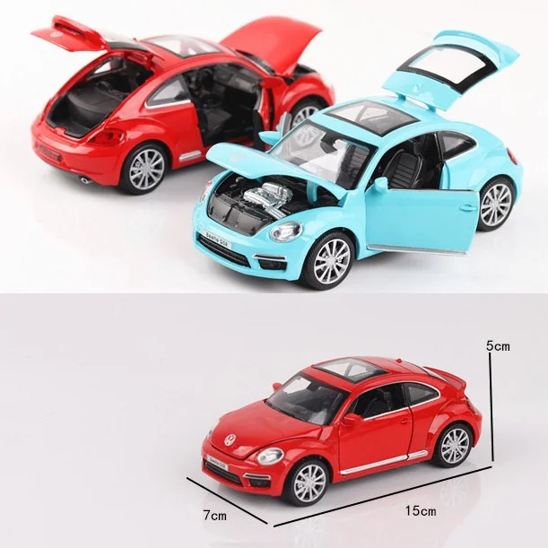 Модель автомобиля в масштабе 1/32 VW Beetle литый под давлением со звуком светильник