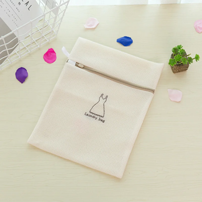 6Pcs Zipped Mesh Laundry Bags for Washing Machine/Bra Underwear underpants Zip Laundry Bag Machine Wash Bag