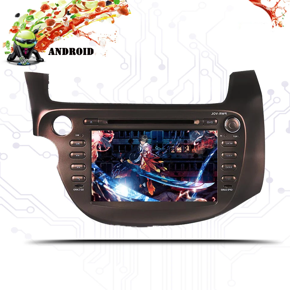 Android 9 0 Восьмиядерный 1024*600 Подходит для HONDA Fit JAZZ LHD RHD 2007 2008 2012 13 автомобильный dvd