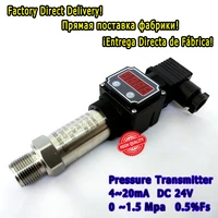 pressure transmitter 4 to 20ma dc24v m20x1 5 led diffused silicon digital display 1 5 mpa 0 5 accuracy other range is available