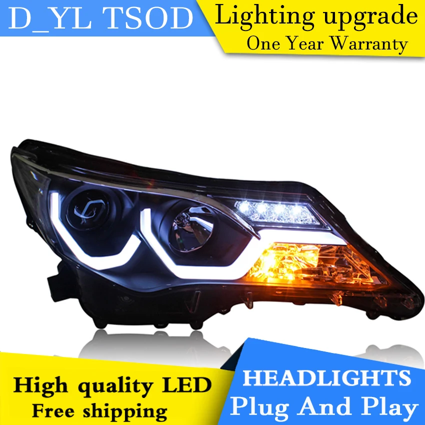 

Car Styling Headlights for toyota rav4 LED Headlight 2013-2015 for rav4 Head Lamp LED Daytime Running Light LED DRL Bi-Xenon HID