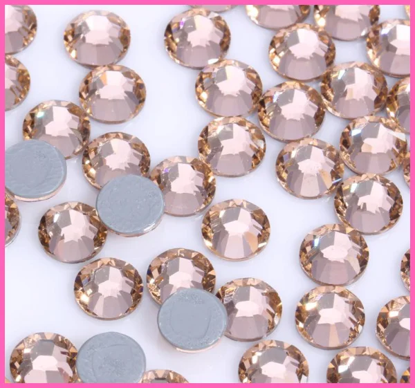 Light Peach 1440 шт./пакет SS16(3,8~ 4,0 мм) 40 Цвета DMC стразы с плоским дном, горячая фиксация стразы, Стекло шитье стразами& ткань одежды Стразы - Цвет: Light Peach