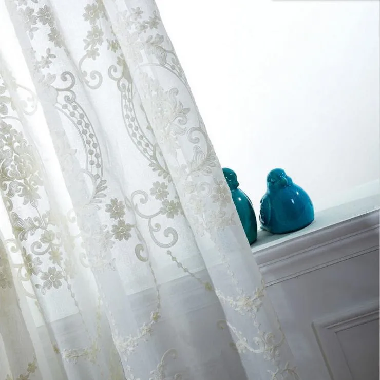 [SS] занавески в деревенском стиле s из хлопка с вышивкой для гостиной белая