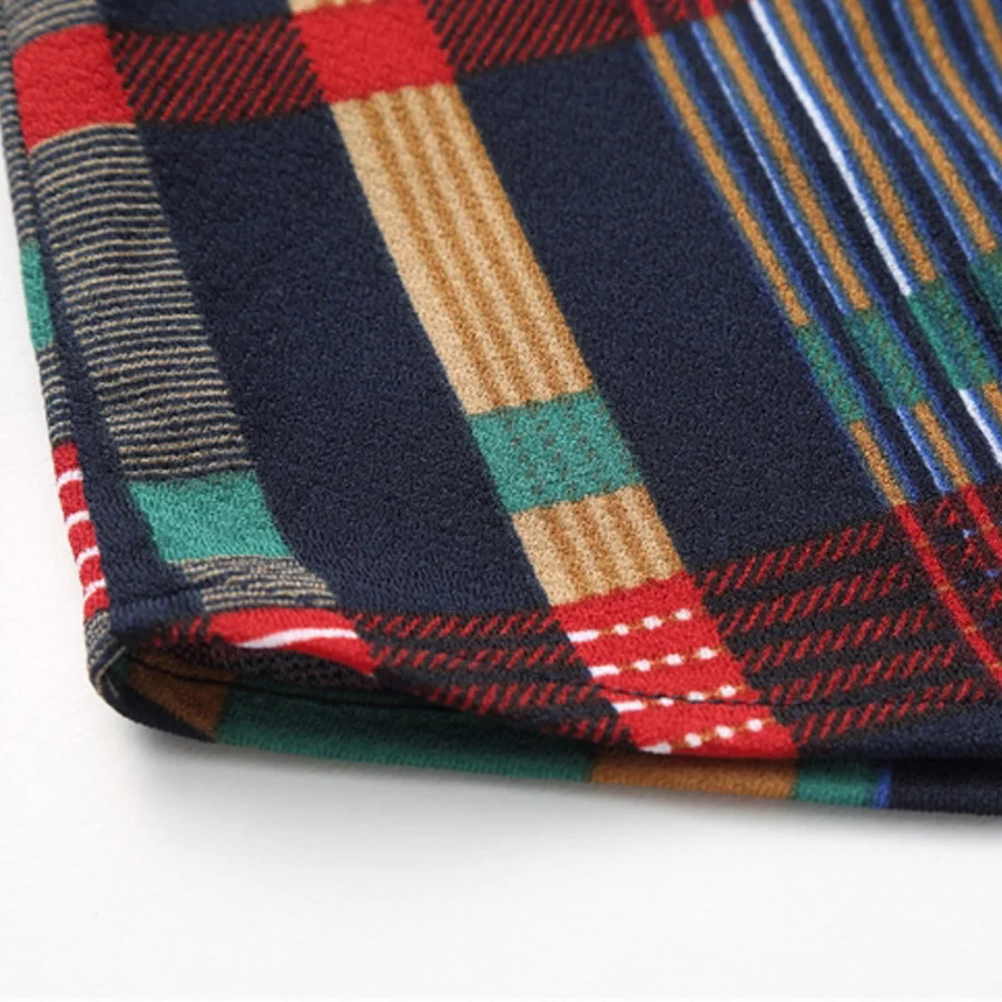 Рубашка мужская хлопковая в клетку Повседневная Блузка с длинным рукавом