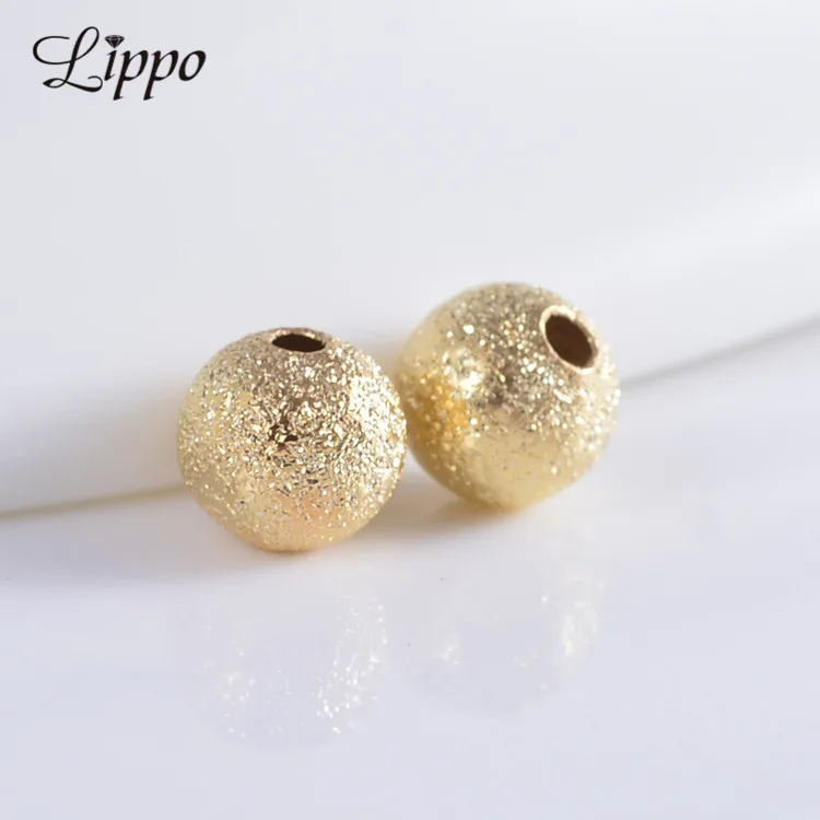 20 шт. круглые медные бусины золотого цвета с тусклой полировкой 3 4 5 6 мм |