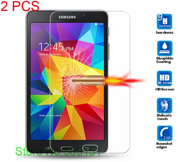 2 шт. 9H Премиум Закаленное стекло для Samsung Galaxy Tab 4 T230 T231 T235 7 0 &quotSM планшет
