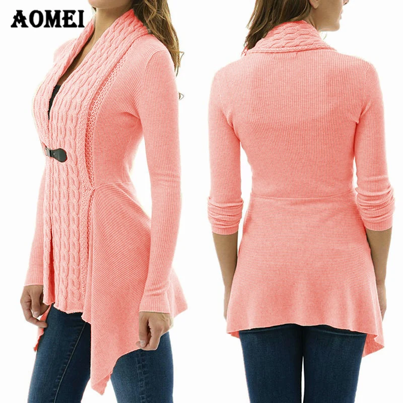 Casual Sexy Women Irregular V Neck Tops Sweaters Female Loose Knitwear Jackets Coat Long Sleeve Knitted Cardigans Outwear Jumper |