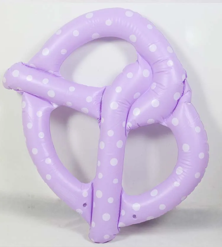 Pretzel Purple Pretzel плавающий бассейн плавает надувной матрас надувной круг Кольцо Буй Kickboard водная лодка Летняя Вечеринка надувной пончик - Цвет: Pretzel Purple