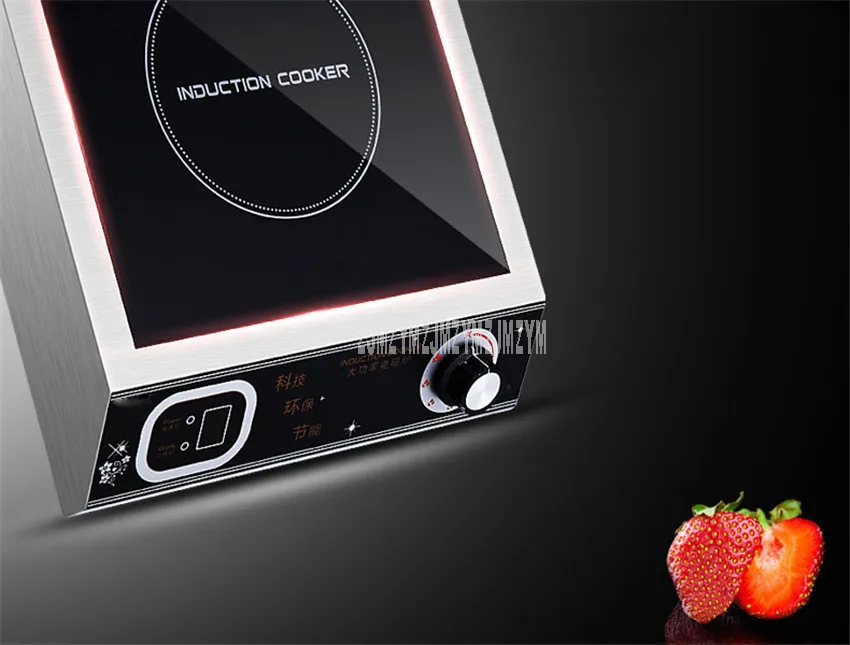 3500W High Power Commercial Electric Induction Cooker Stir-frying Electric Oven Plate Cooker Black Crystal Panel Cooktop SY3501