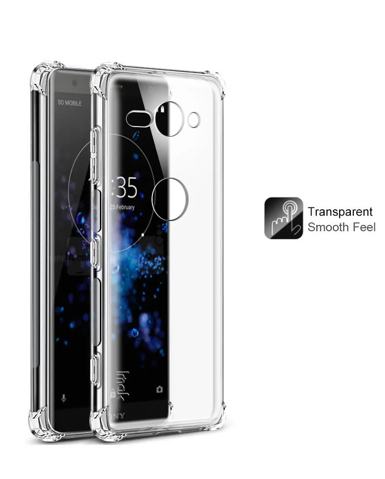 IMAK Для sony XZ2 компактный чехол противоударный мягкий Задняя накладка чехла из ТПУ для sony Xperia XZ2 Compact Dual Sim