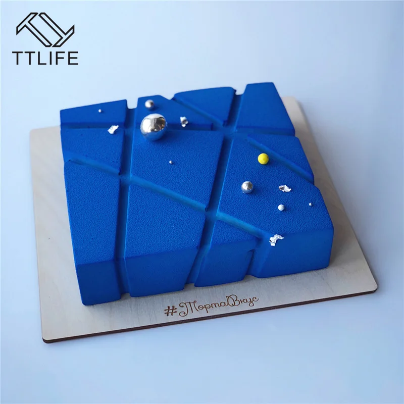 TTLIFE Sugarcraft Cube квадратной формы 3D силиконовые формы торт шоколад лоток для Мусса десерт, выпечка блюдо кондитерские изделия с глазурью