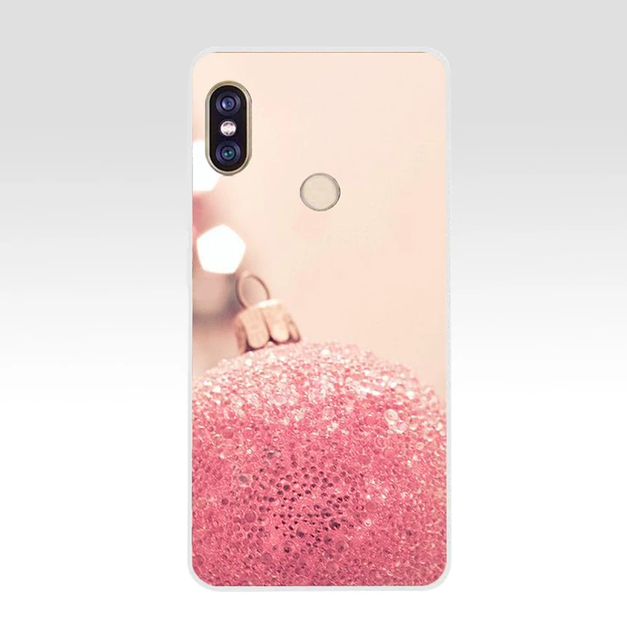 123A pink Christmas Ball Lights Ornaments Soft Silicone Tpu Cover phone Case for xiaomi redmi 6 pro note 5 plus 4 4x mi 8 | Мобильные