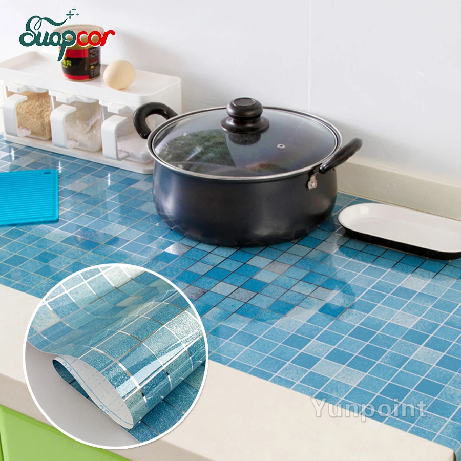 

Aluminum Foil Oil-proof Wall Sticker Self-adhesive Kitchen High Temperature Resistant Wallpaper Bathroom Waterproof Tile Sticker