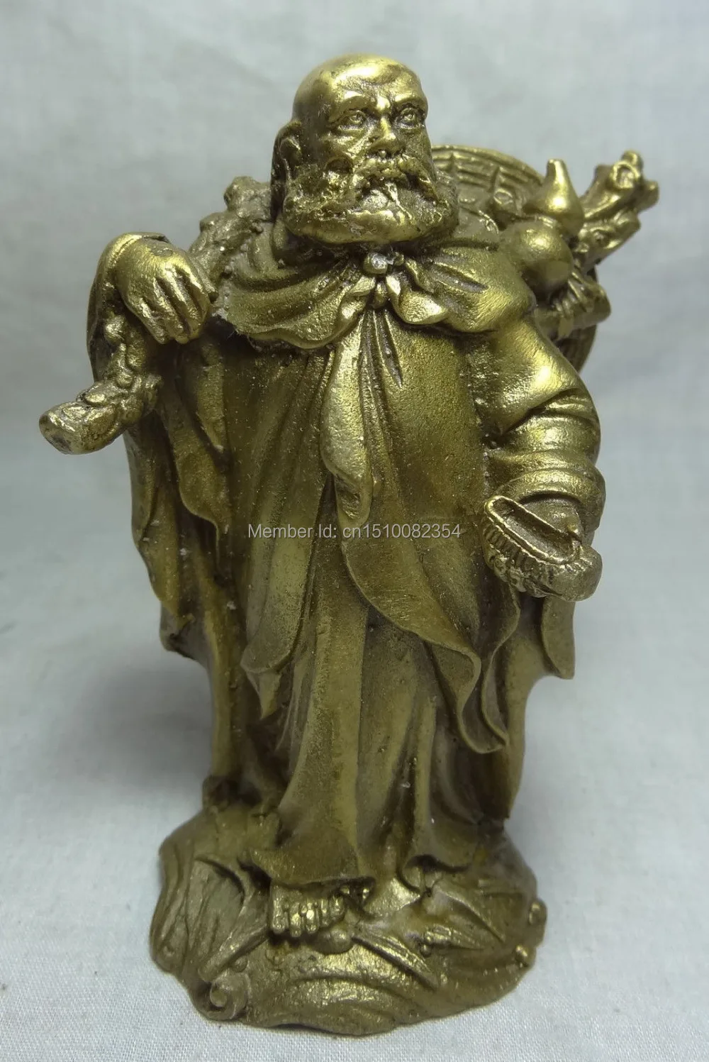 Китайский чистый латунный буддизм Архат Дхарма Бодхидхарма скульптура Будды