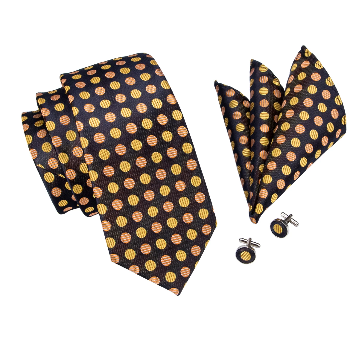 SN 1600 2017 Hi Tie мужской галстук в горошек желтый коричневый Шелковый жаккардовый