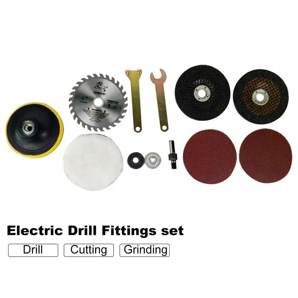 12PCS Electric Drill Fittings for Screw Shaft Viscose Disc Converter Rod Hand Angle Mill Cutting and Grinding Set | Инструменты