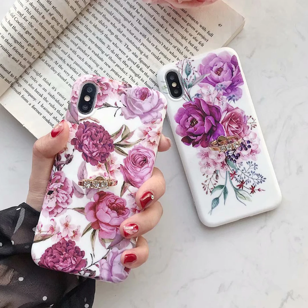 Чехол накладка с кольцом на палец для iPhone X XS MAX XR 6 6S 7 8 Plus|Бамперы| |