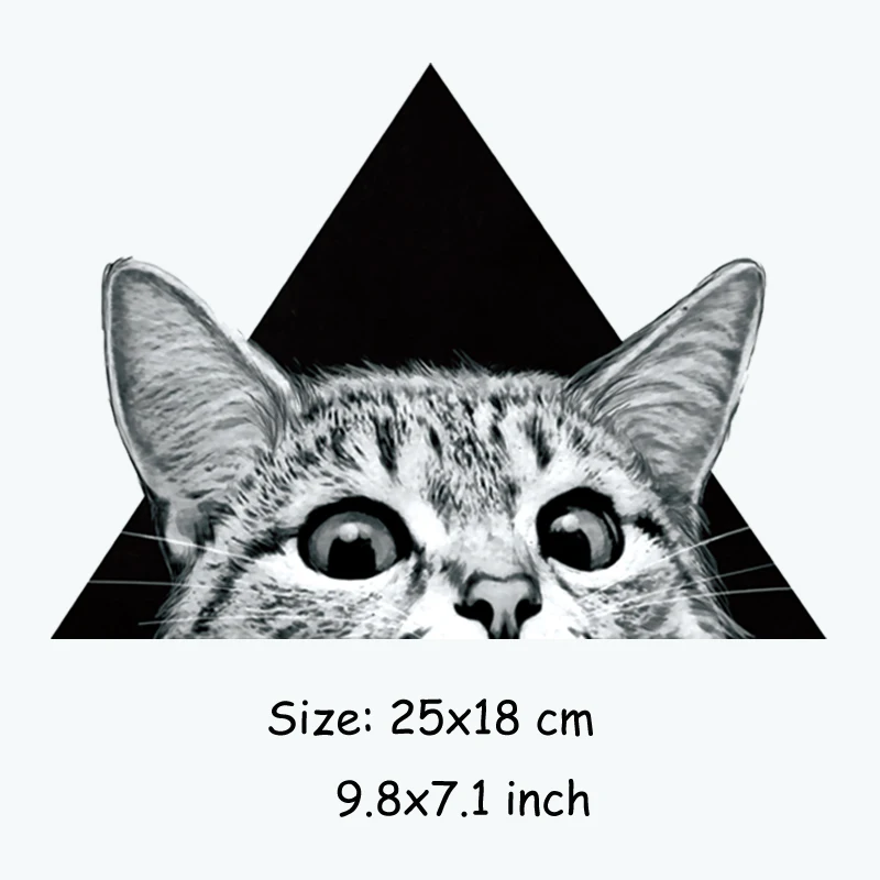 1 шт. 9 8x7 &quotКот тройной угол патч Железный на ткани футболки Платья патчи A level