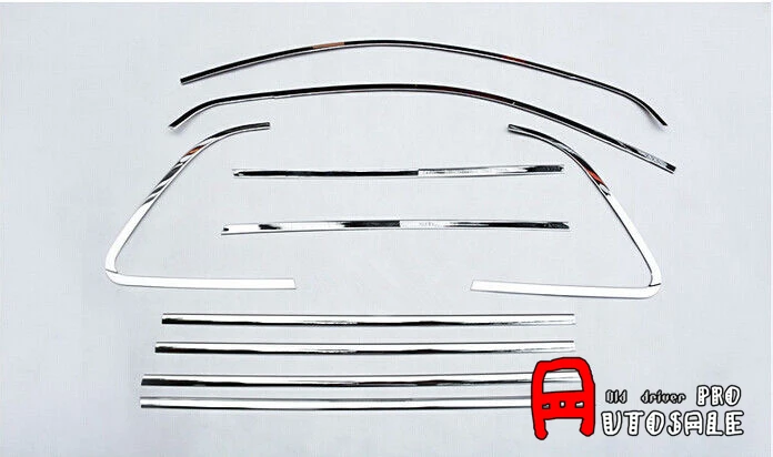 

For Jeep Compass 2011-2015 Steel Top+Bottom window full Complete Around cover Trim 10pcs