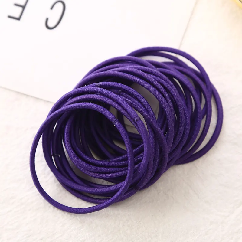 Purple Aikelina 50 шт./пакет 4,5 см; резинка для волос резинки для волос для женщин Эластичные Боковые аксессуары, ленты для волос Для женщин для девочек очаровательные галстук Резинки Головные уборы - Цвет: Purple