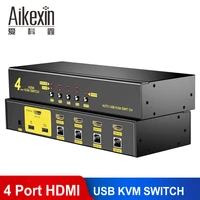 4 port kvm switch usb hdmi switch 4x1 usb 2 0 switch 4 in 1 out support 1080p3d keyboard mouse switcher kvm control