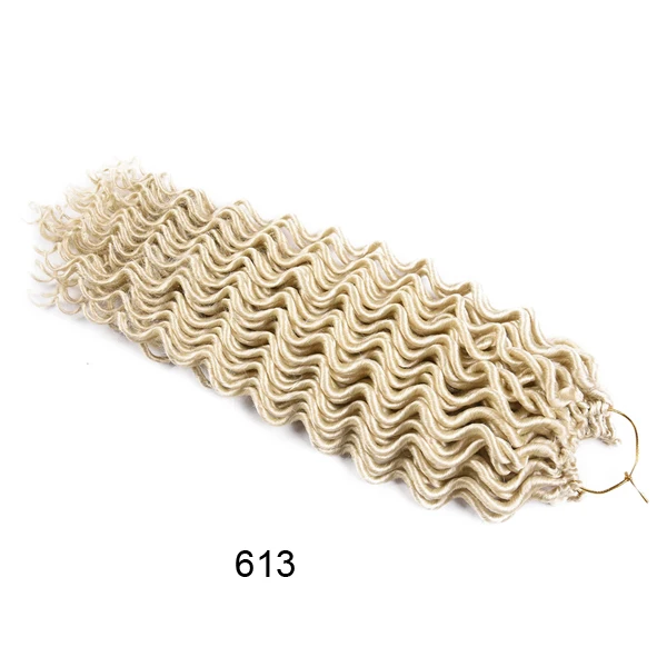#613 TOMO 24 нитка, на крючках, косички, faux locs Curly конец 18 дюймов Синтетические косички, волосы для наращивания на эффектом деграде(переход от темного к черный, красный коричневый накладные волосы на крючке - Цвет: #613