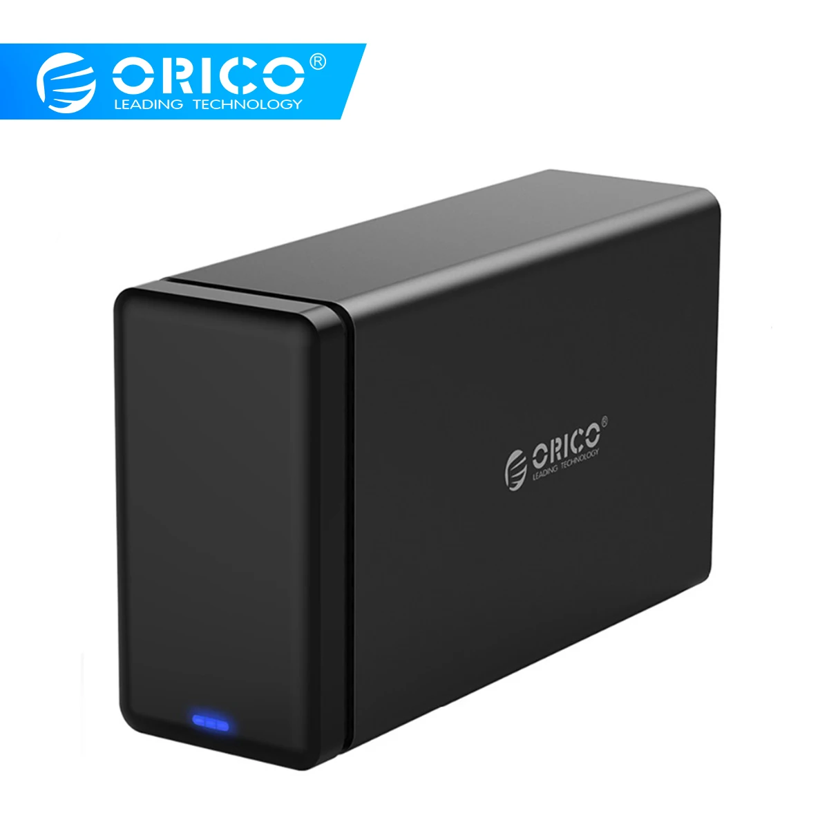 ORICO 2 отсека Алюминиевый жесткий диск HDD док-станция корпус USB3.0 к SATA3.0 3,5 в HDD Чехол Поддержка UASP 12V4A мощность Макс 20 ТБ Емкость