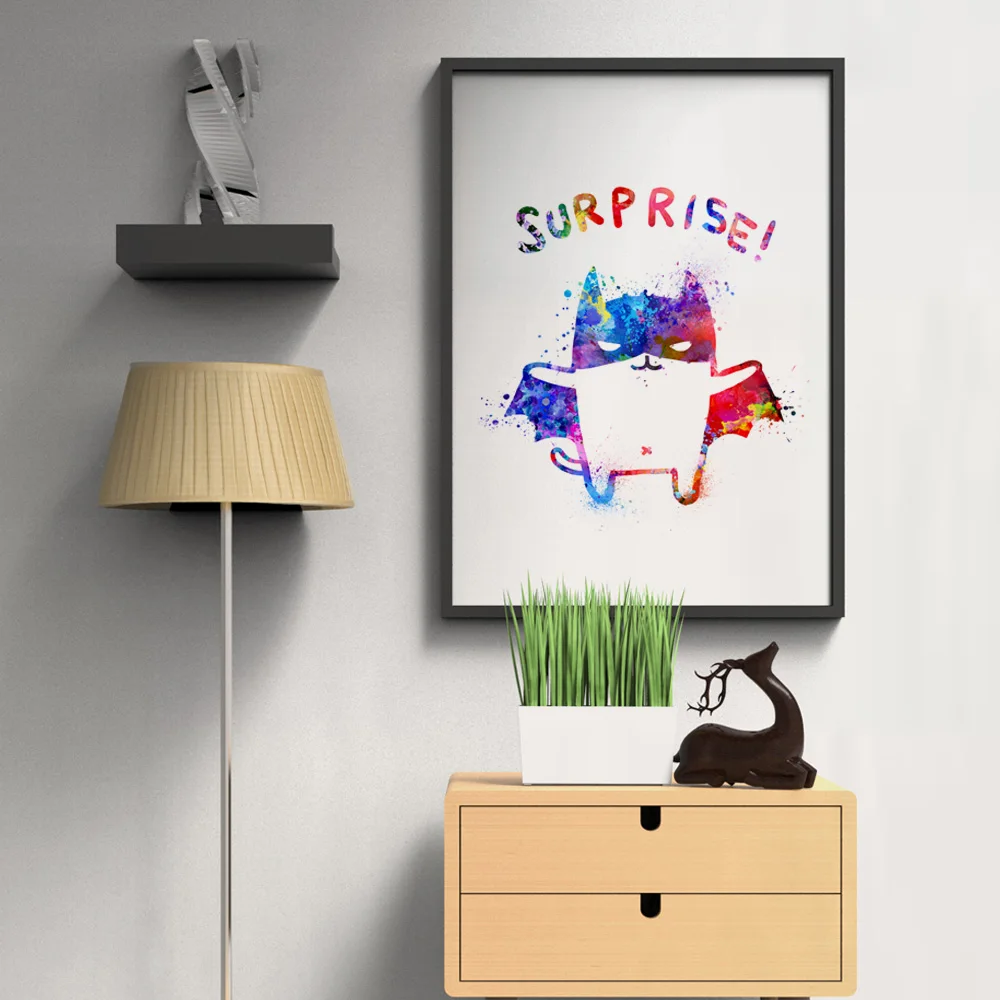 Мультфильм Бэтмен Искусство Краска сюрприз муха настенный висящий Забавный