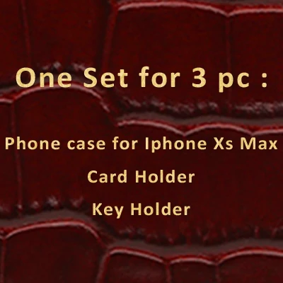 For Iphone XS MAX Чехол Hiram Beron CREAT из итальянской кожи с узором «крокодиловая кожа», чехол для карт, рождественский подарок, Прямая поставка - Цвет: For Iphone XS MAX