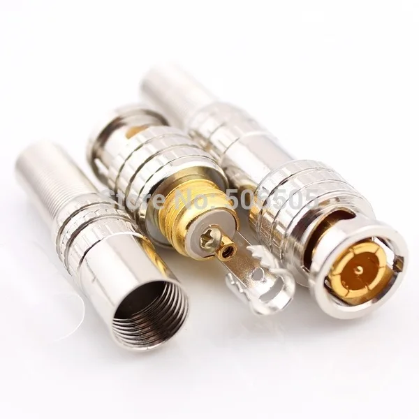 75-5 позолоченный BNC сварочный разъем Q9 разъем для коаксиального RG59 CCTV камеры 100 шт./лот