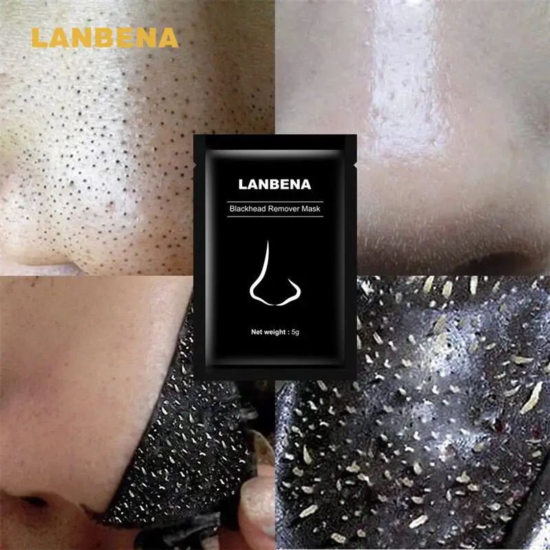 Средство для удаления черных точек LANBENA черная маска носа уход за лицом грязью