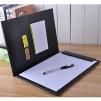 free shipping wholesale pu leather a4 clipboard writing pad school office supply gift stationery folders folder for papers 1097