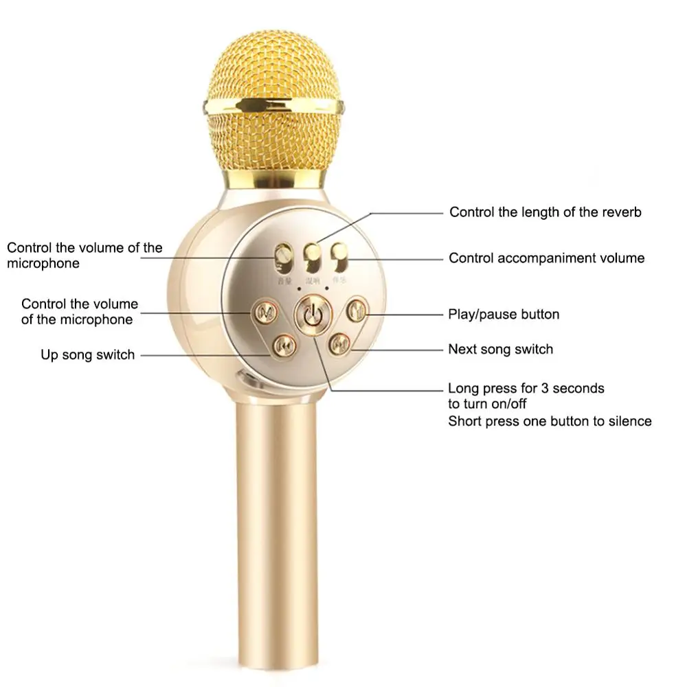 Световые игрушки для детей Забавные музыкальные беспроводная модель микрофона