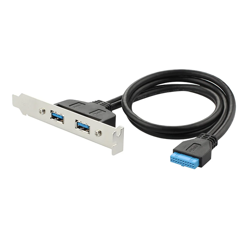 PCI Dual USB 3 0 для PC задний медный провод Женский до 20Pin кронштейн компьютерная панель