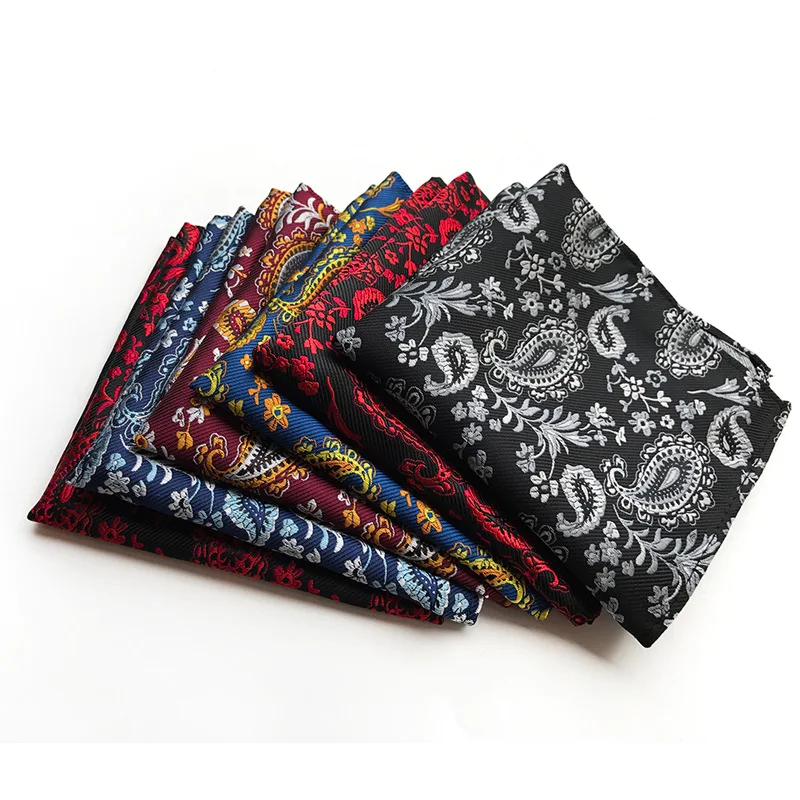 

2019 New Luxury Men's Silk Handkerchief Pocket Square for Man Suit Hanky Paisley Fashion Wedding Business Party Hanky Gift Man