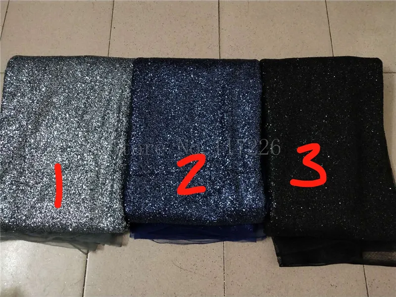 Кружевная ткань с блестками в нигерийском стиле