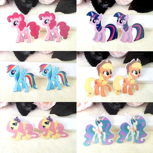 Каваи мультфильм Радуга маленький пони фигурка ремесла плоская задняя Смола Лук