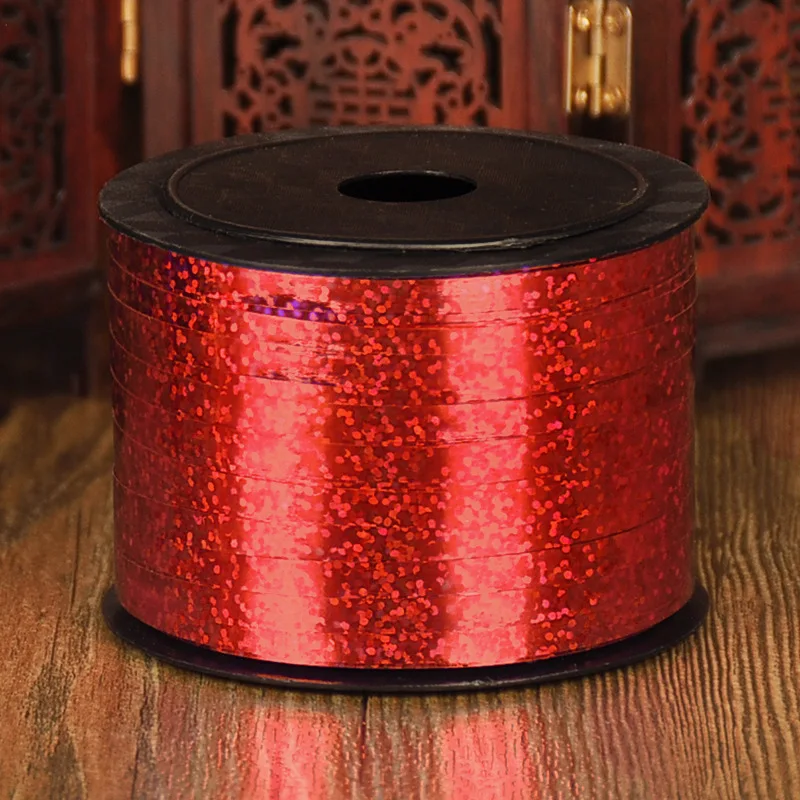A-laser red 100 ярдов воздушные шары лента латексные шары рулон атласной ленты Свадебные украшения для дня рождения подарки DIY Декор шары аксессуары - Цвет: A-laser red
