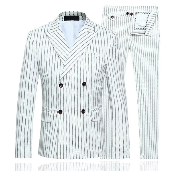 TPSAADE двубортный костюм смокинг Свадебный темно синий белый красный полосатый