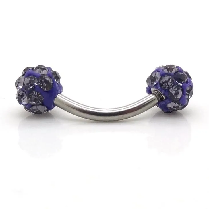 Бесплатная доставка (10 шт./лот) серьги с фиолетовым кристаллом заглушка для ушей